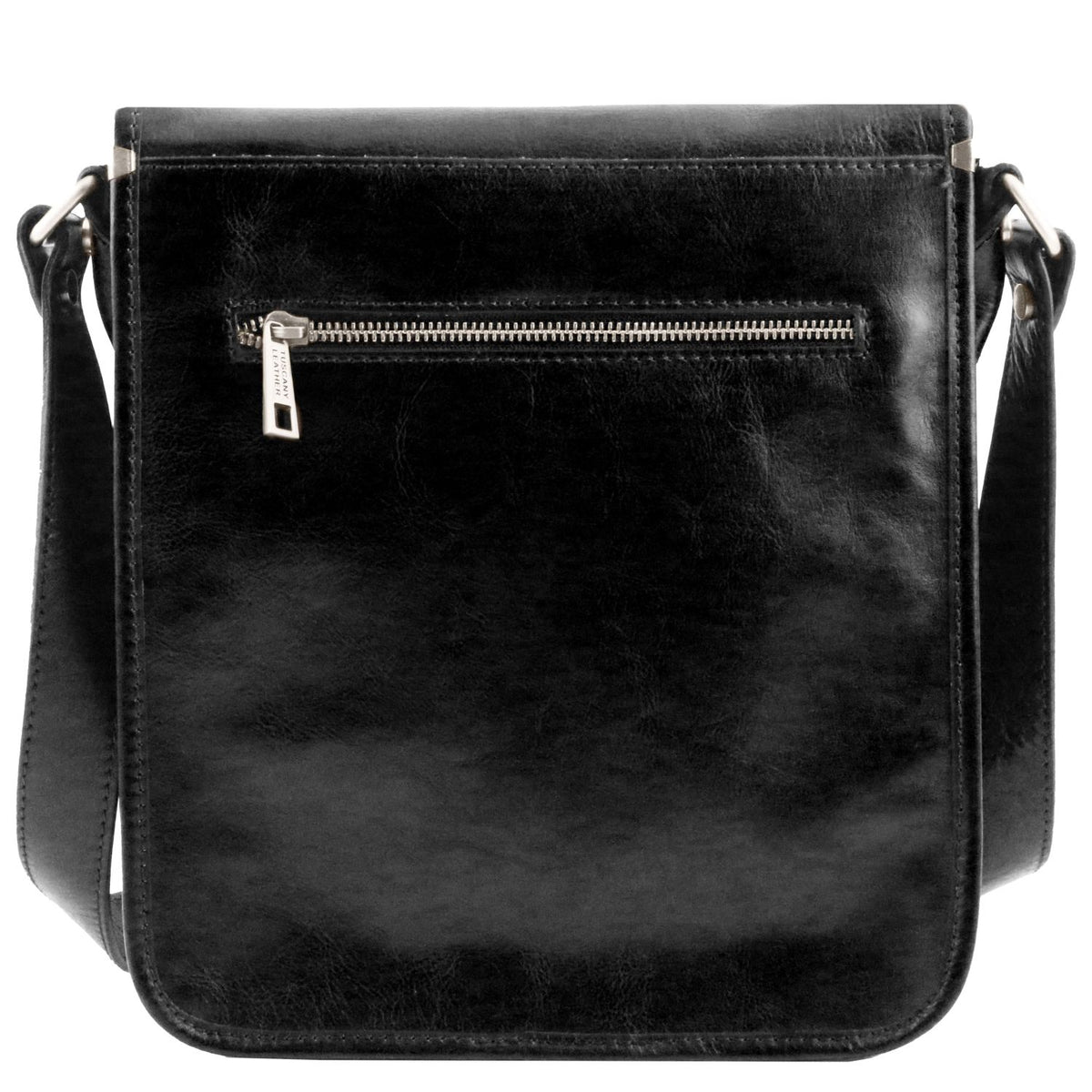 TL Messenger - two-compartment leather messenger bag