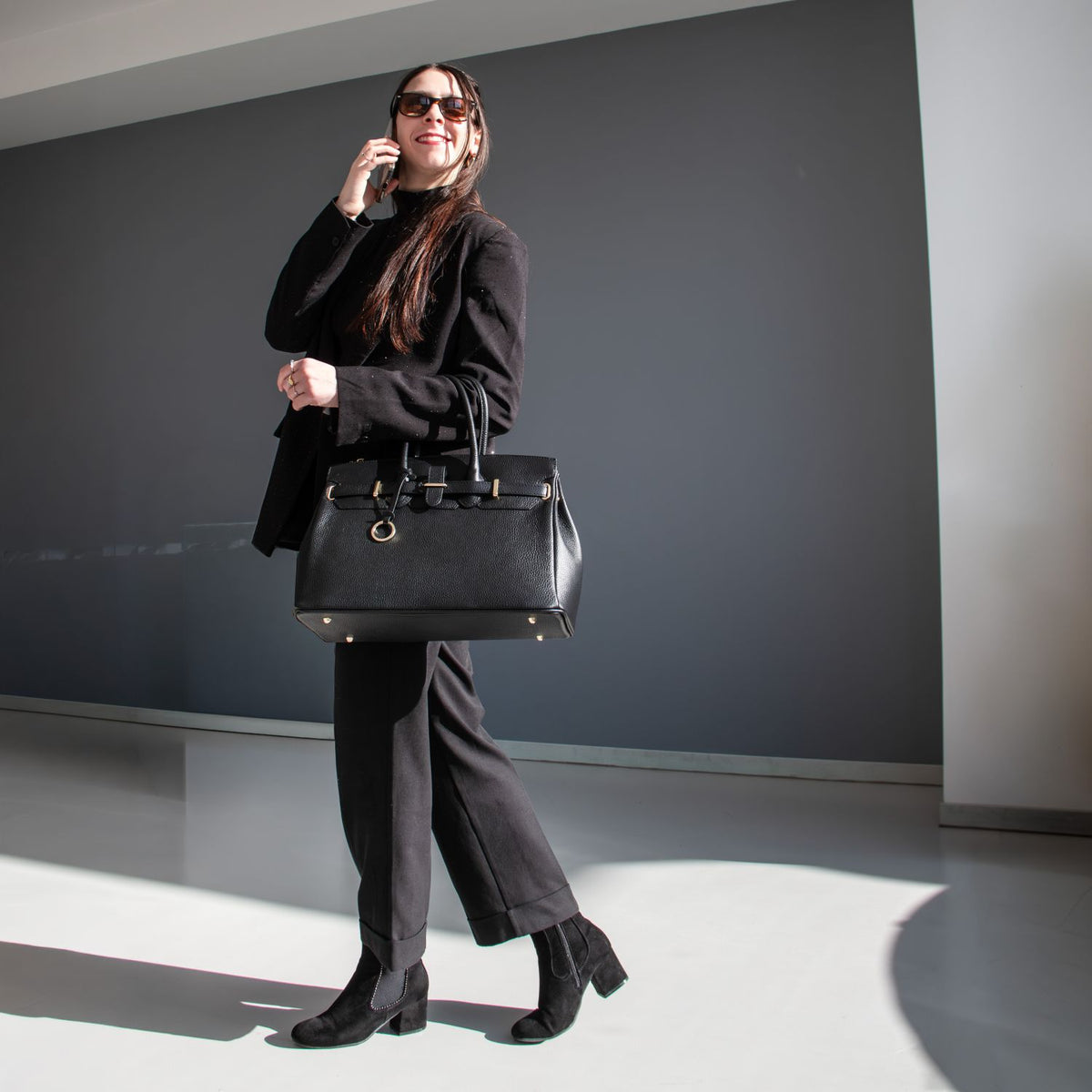 TL Bag - leather bag with gold-tone hardware