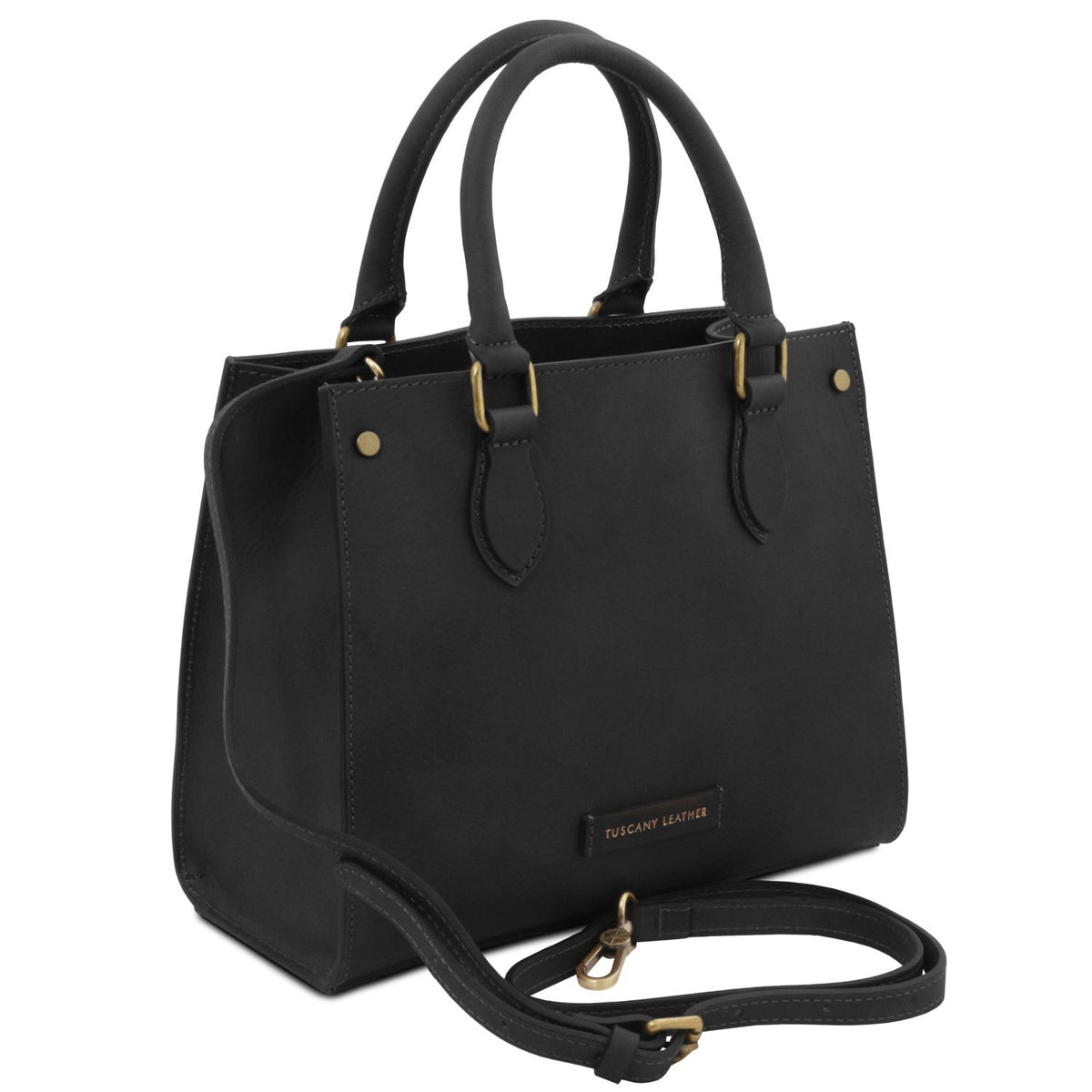 Woman - leather handbag