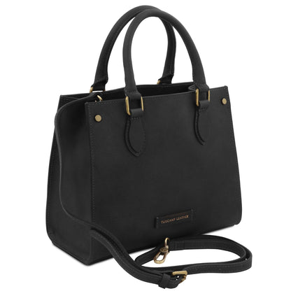 Woman - leather handbag