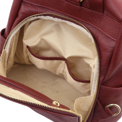 TL Bag - damska plecakotorebka z miękkiej skóry