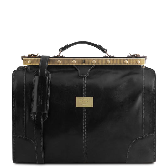 Madrid - leather travel trunk - small
