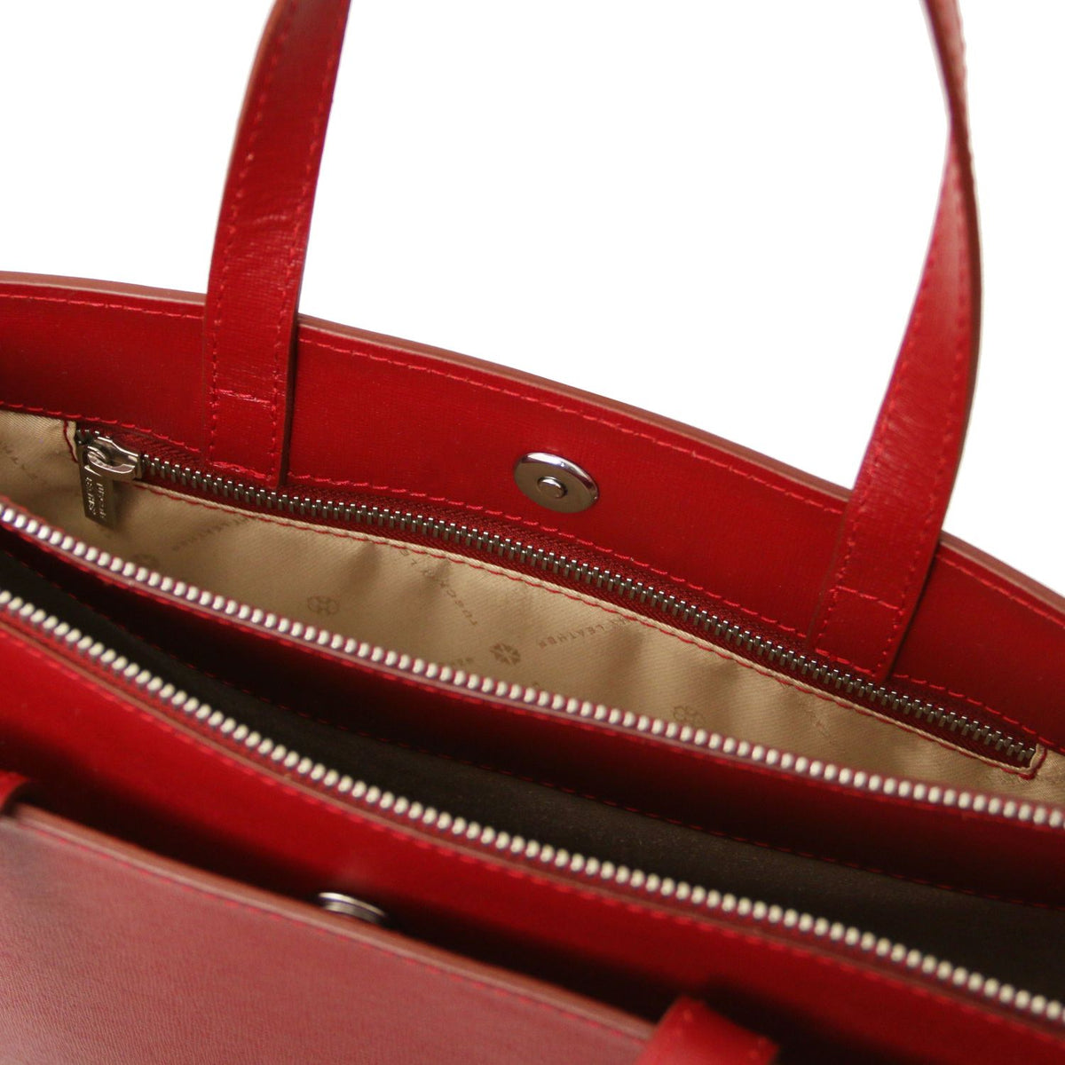 Palermo - women's 3-compartment leather briefbag