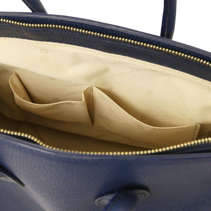 TL Bag - torebka skórzana z okuciami w kolorze złotym