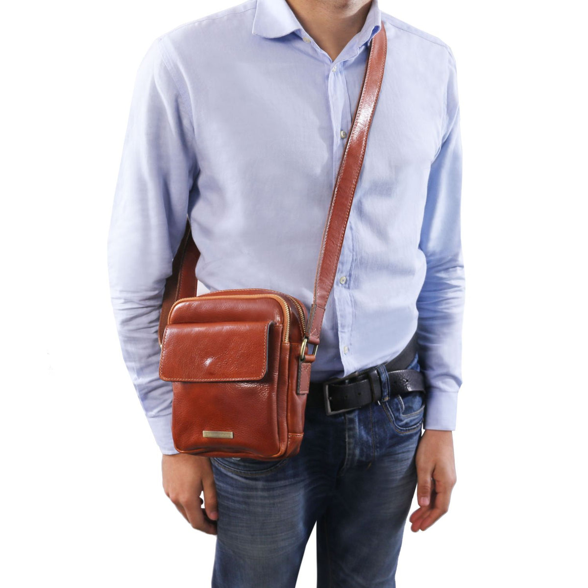 Larry - leather messenger bag