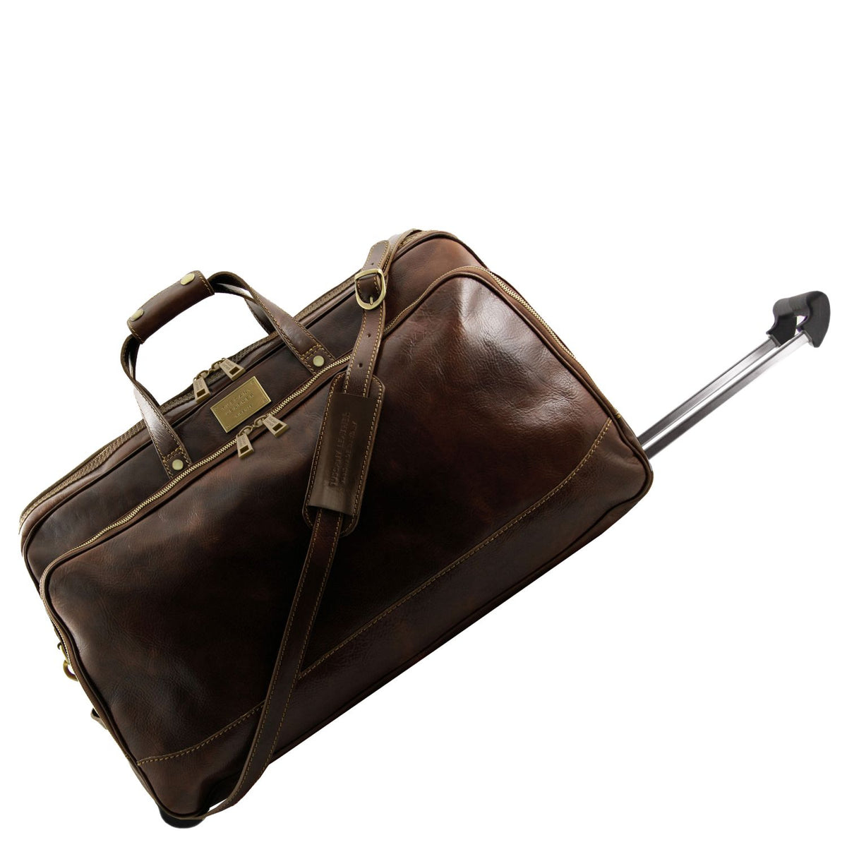 Bora Bora - leather wheeled suitcase - small