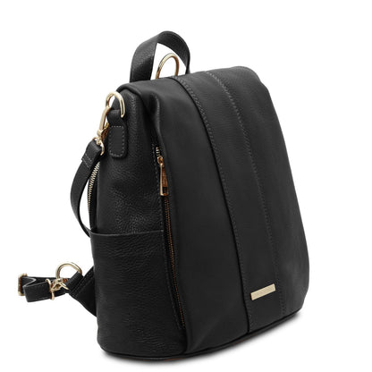 TL Bag - Women's soft leather backpack-handbag
