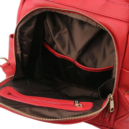 TL Bag - Women's soft leather backpack-handbag