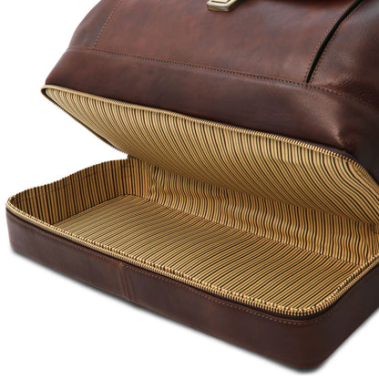 Giotto - exclusive leather medical bag with a double bottom