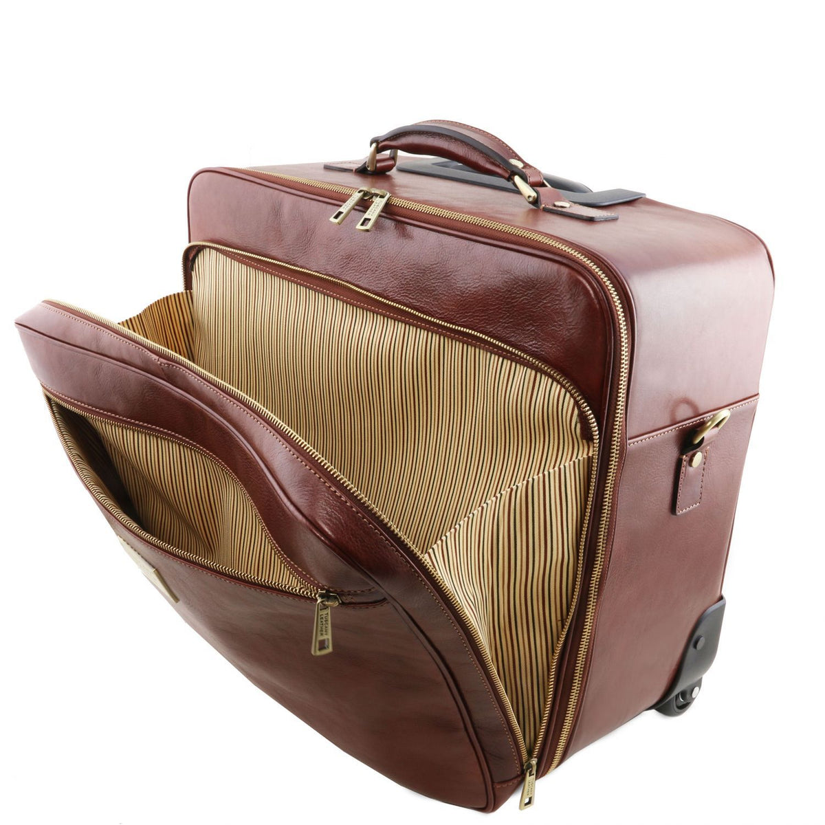 Warsaw - 2-wheel leather suitcase