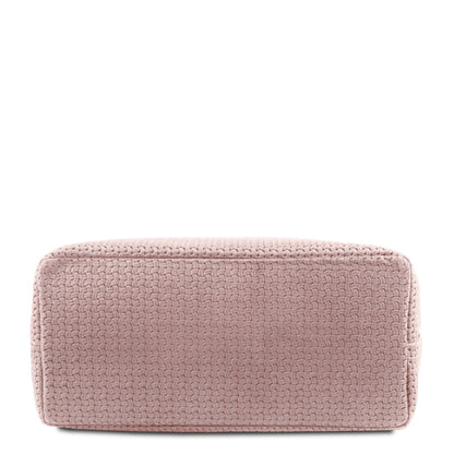 TL KeyLuck - skórzana torebka z plecionym wzorem typu shopper