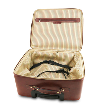 Warsaw - 2-wheel leather suitcase