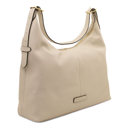 Plenia - skórzana torebka typu shopper
