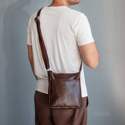 Jason - leather messenger bag