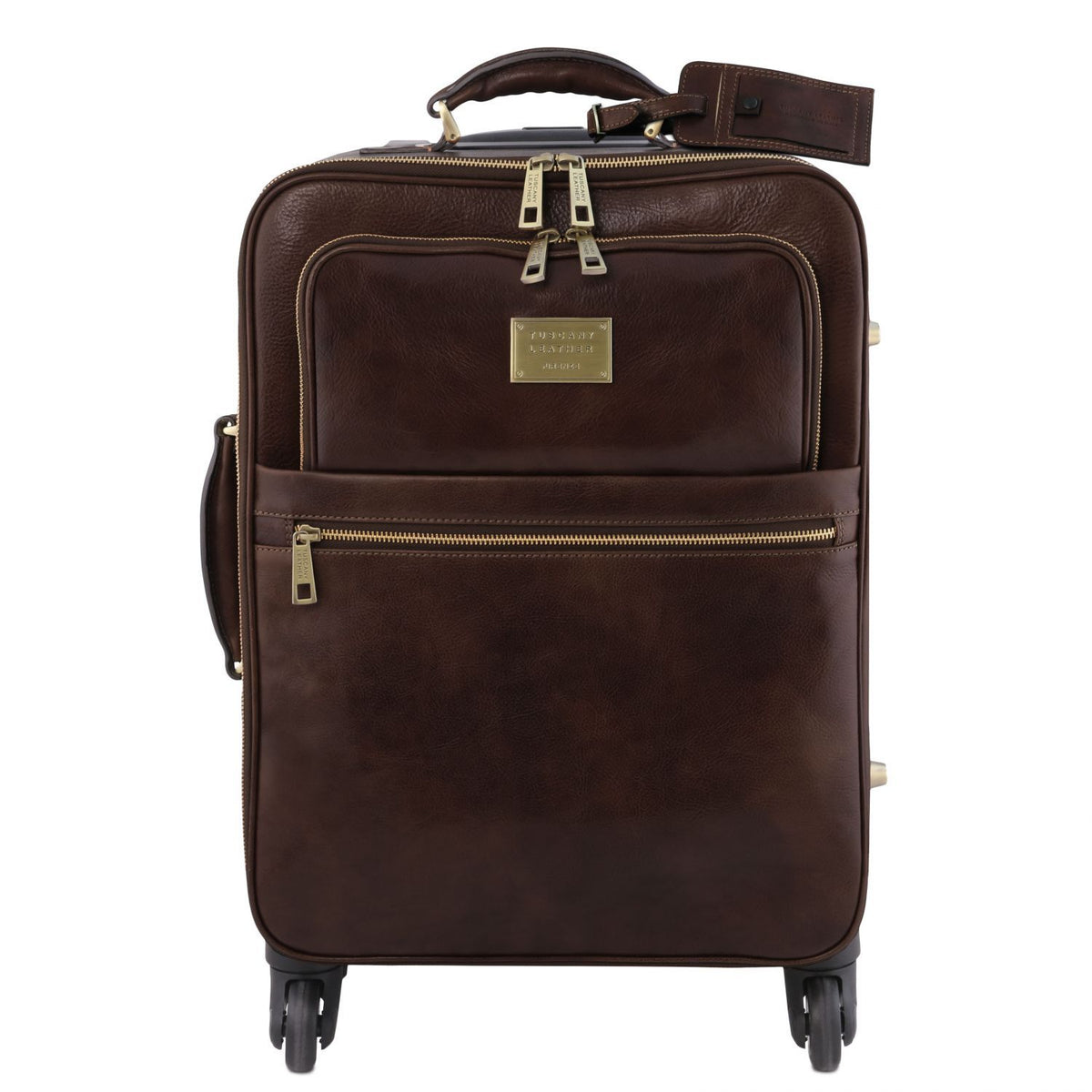 TL Voyager - 4-wheeled leather suitcase