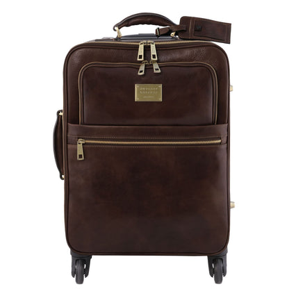 TL Voyager - 4-wheeled leather suitcase