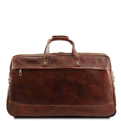 Bora Bora - leather wheeled suitcase - small