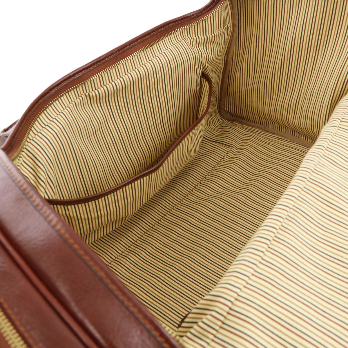 TL Voyager - leather travel bag with side pockets