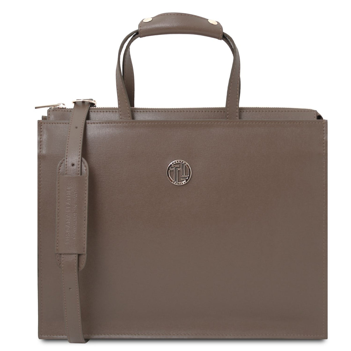 Palermo - women's 3-compartment leather briefbag