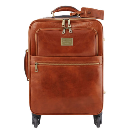 TL Voyager - 4-wheeled leather suitcase