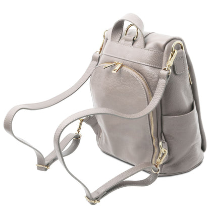 TL Bag - Women's soft leather backpack-handbag