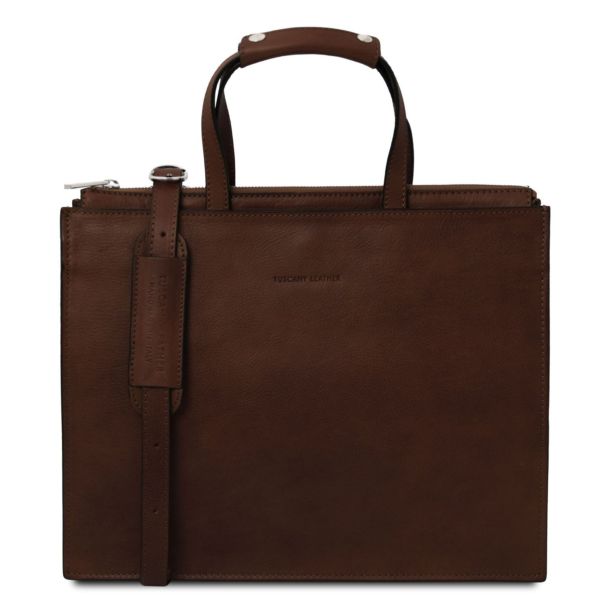 Palermo - women's 3-compartment leather briefcase