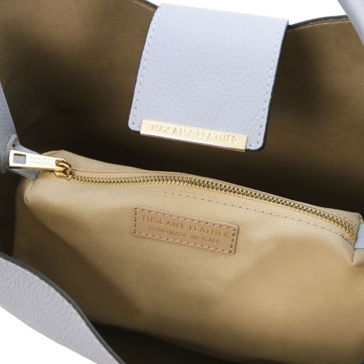 Clio - skórzana torebka typu kubełek