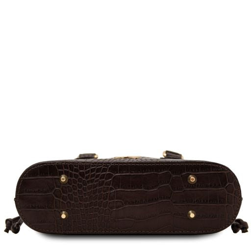 Croque - skórzana torebka o wzorze croco