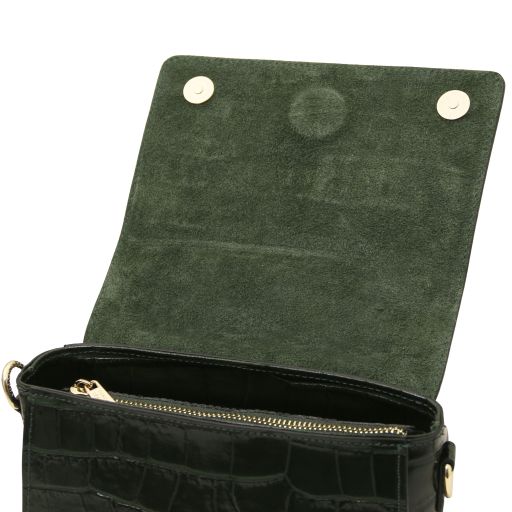 Croque - skórzana torebka o wzorze croco