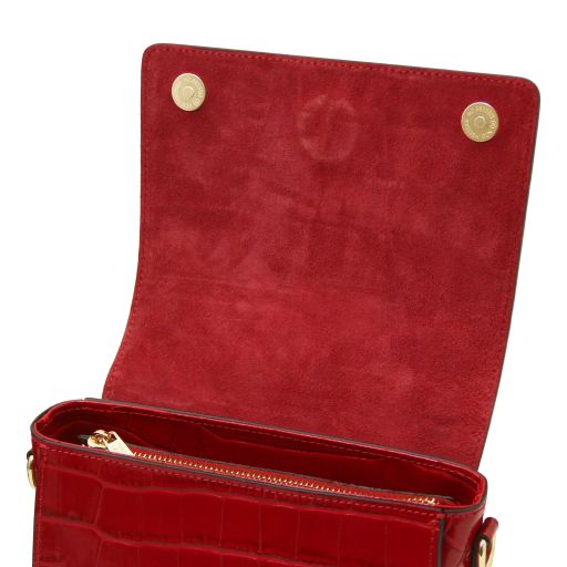 Croque - skórzana torebka o wzorze croco