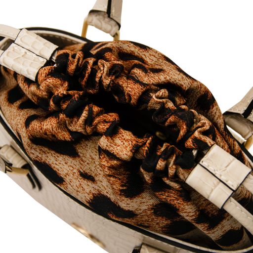 Croque - skórzana torebka o wzorze croco