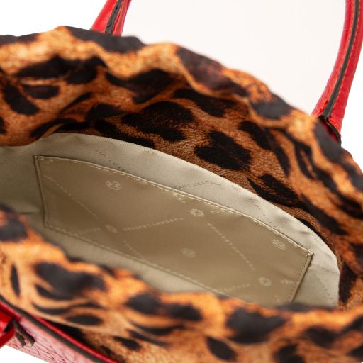 Croque - skórzana torebka o wzorze croco