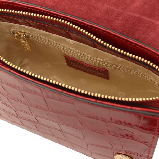 Croque - skórzana torebka o wzorze croco