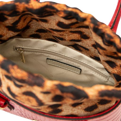 Croque - skórzana torebka o wzorze croco