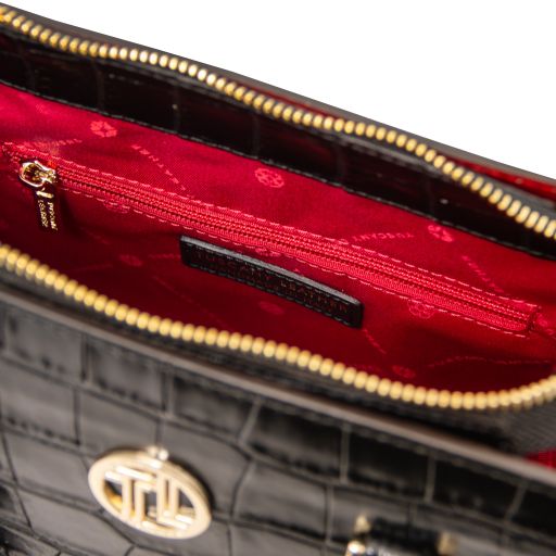 Croque - skórzana torebka o wzorze croco