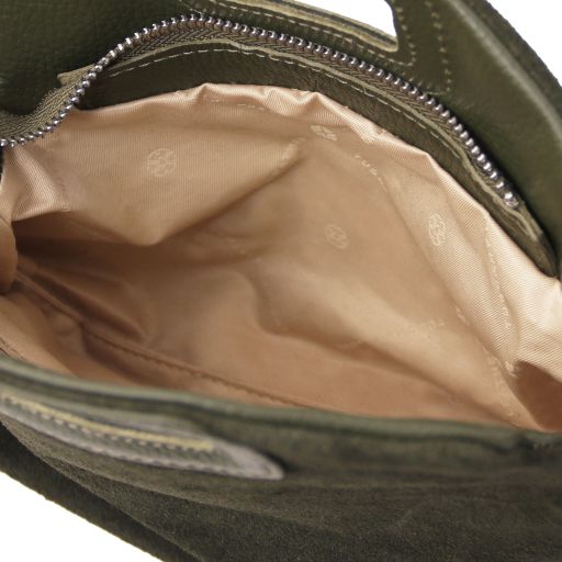 Nomade - zamszowa torebka na ramię z frędzlami