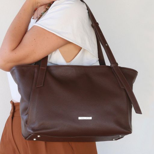 TL Bag - torebka z miękkiej skóry typu shopper