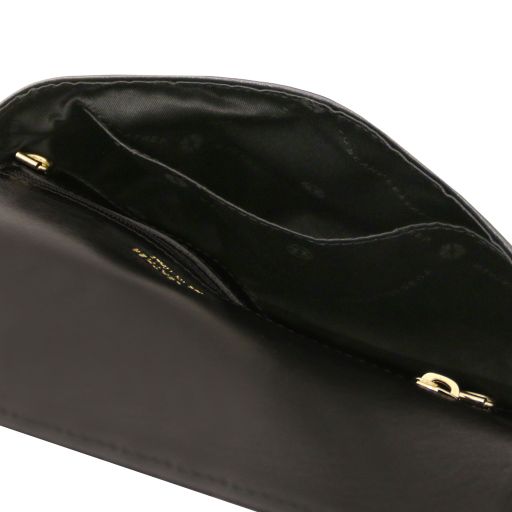 TL Bag - metaliczna skórzana torebka-kopertówka