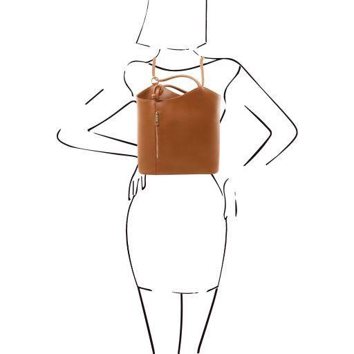 Patty - skórzana torebka na ramię / plecak