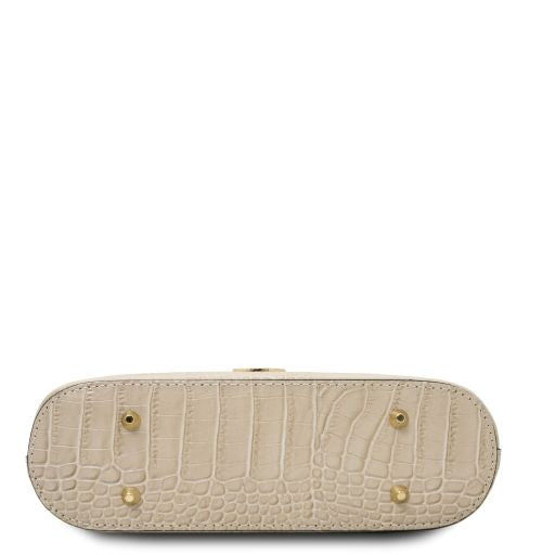 Croque - skórzana torebka o wzorze croco